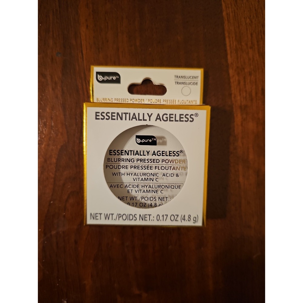B Pure Essentially Ageless Blurring Pressed Powder, Translucent NEW